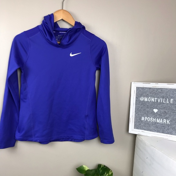 Nike Tops - Nike Running Hooded Dri-Fit  Purple Top